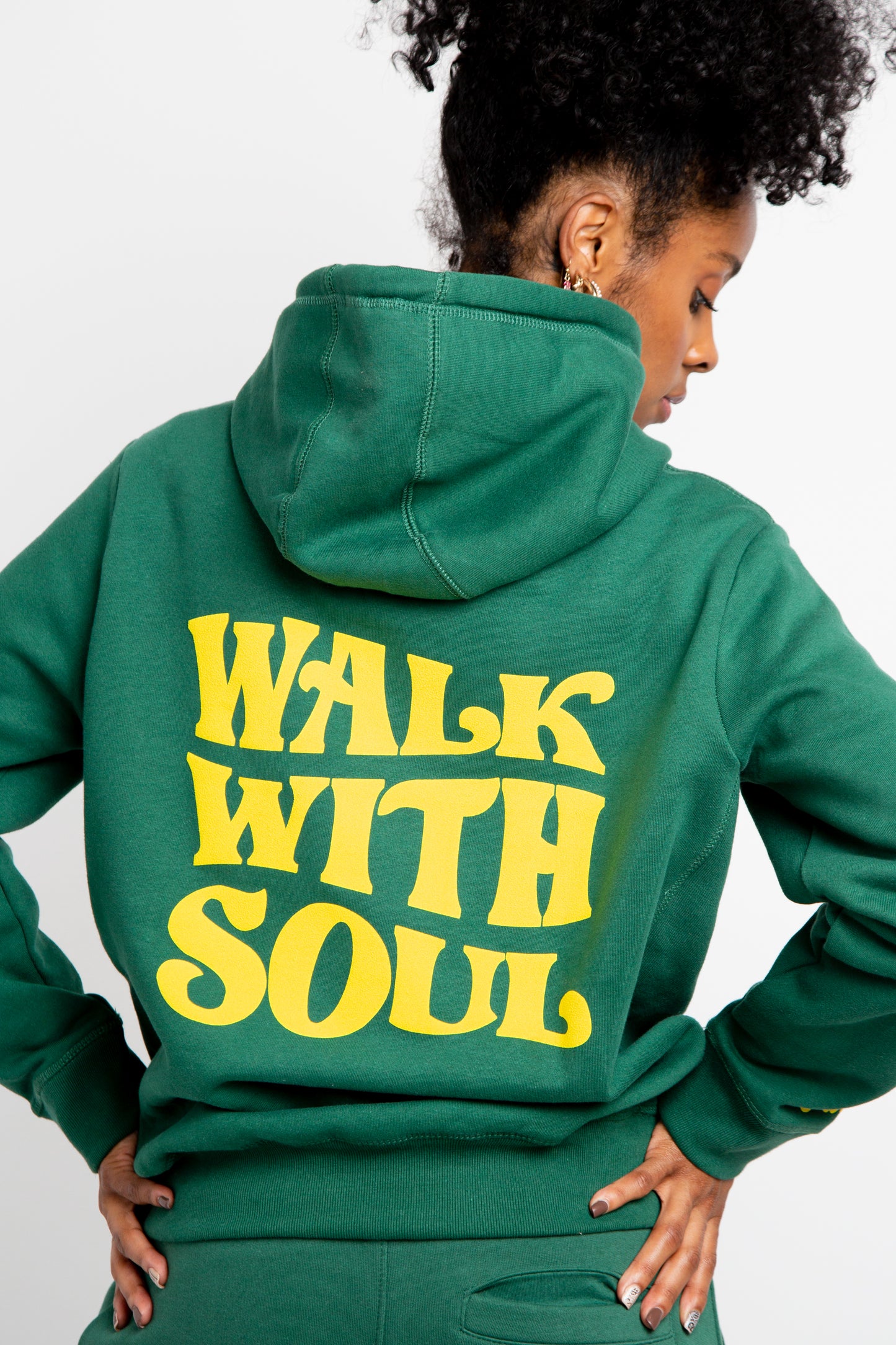 Beautiful Black Child - Green Adult Hoodie (Unisex)